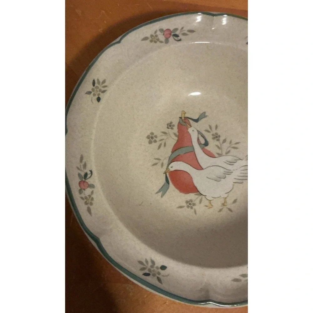 International Stoneware Marmalade Goose Serving Plate 12.25